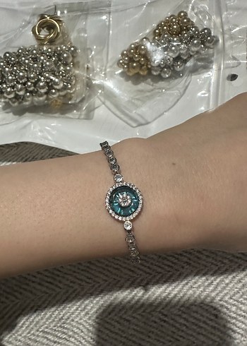 Turkuaz Taşlı Bohem Kadın Bileklik - Görsel 2