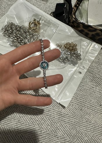 Turkuaz Taşlı Bohem Kadın Bileklik - Görsel 3