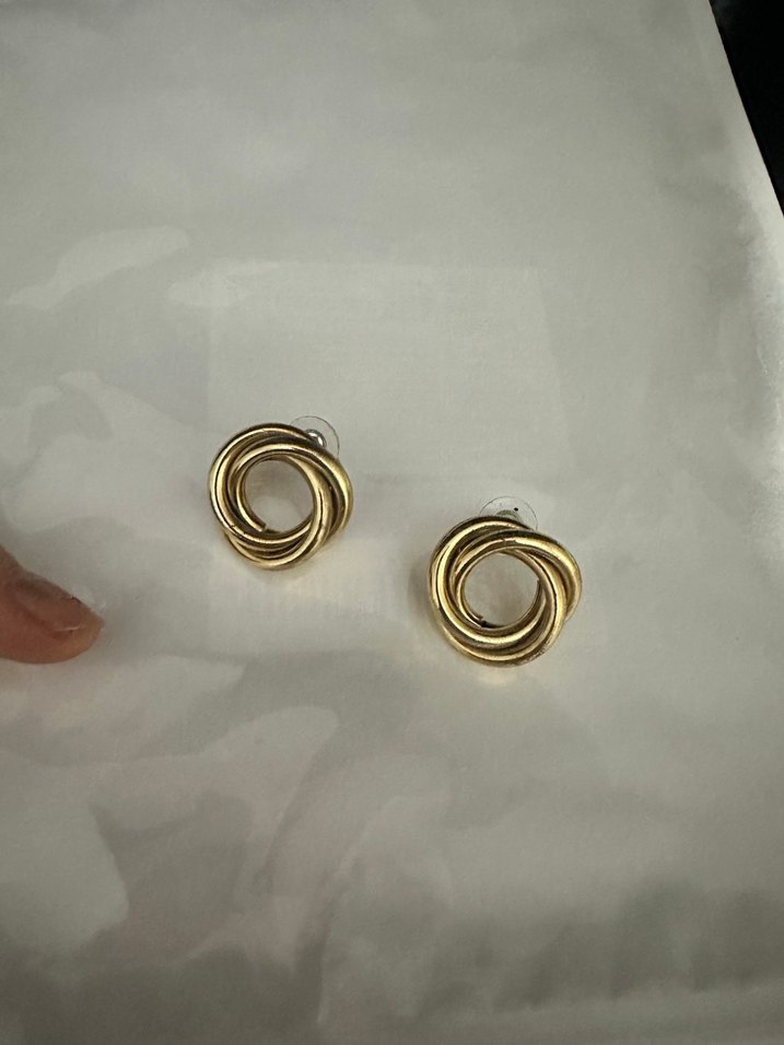 Vintage Tarz Altın Renkli Kadın Küpeler - Görsel 4