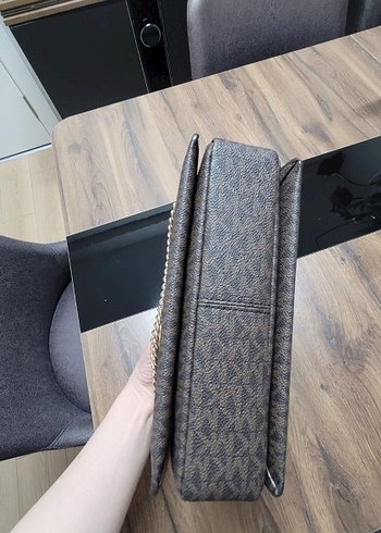 Beden kahverengi Renk Michael Kors Zincir Detaylı Kahverengi Deri Çanta