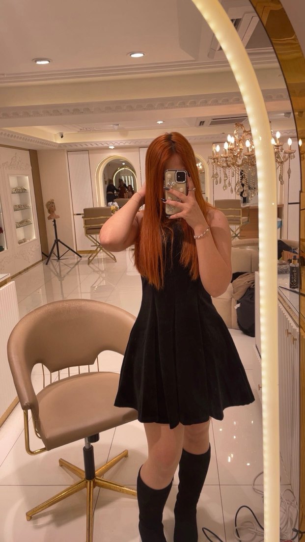 Siyah Pilili Midi Gotik Elbise - Görsel 3