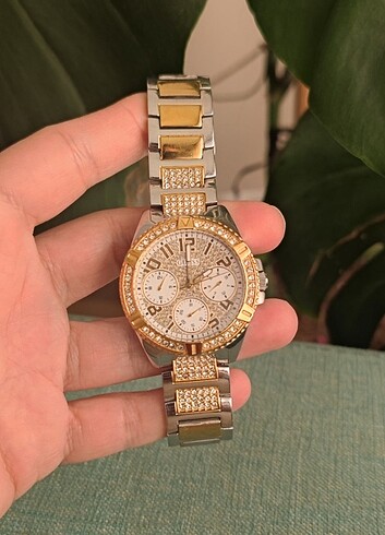 Beden altın Renk Guess Kadın Saati Guw1156l5 Taşlı Kol Saati