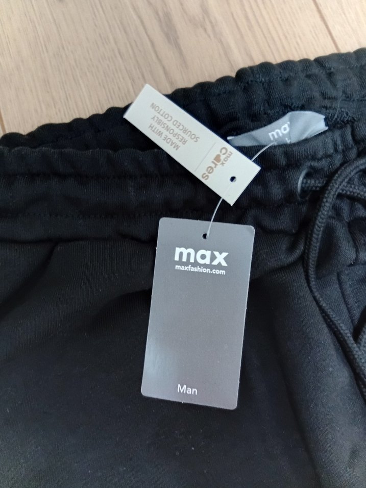 Siyah Beli Bağlamalı Erkek Eşofman Altı - Görsel 2