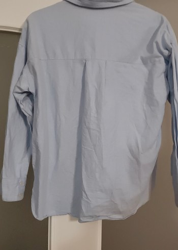 Mavi Keten Kadın Gömlek, Düğmeli, Uzun Kollu zara 11/12 yas - Görsel 6