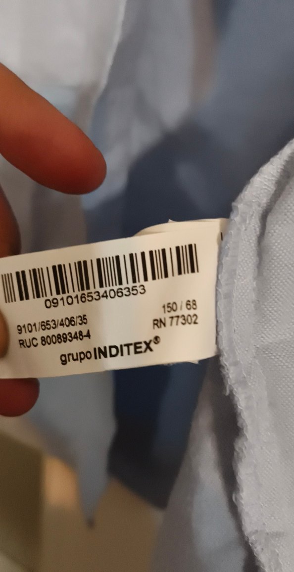 Mavi Keten Kadın Gömlek, Düğmeli, Uzun Kollu zara 11/12 yas - Görsel 4