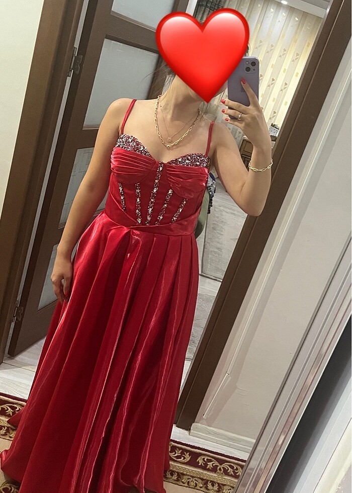 Saten elbise - Görsel 2