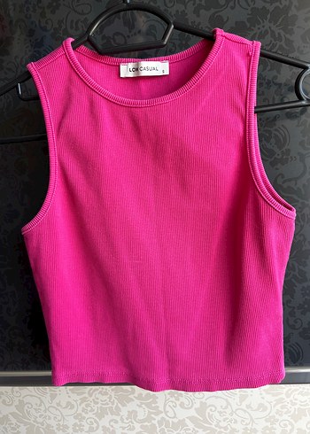 Koyu Pembe Kadın crop üst