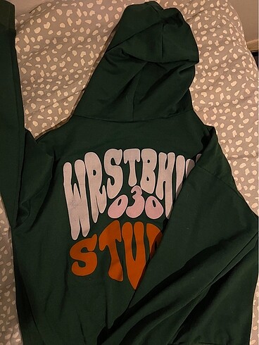 Diğer Yeşil renkli yazılı sweatshirt