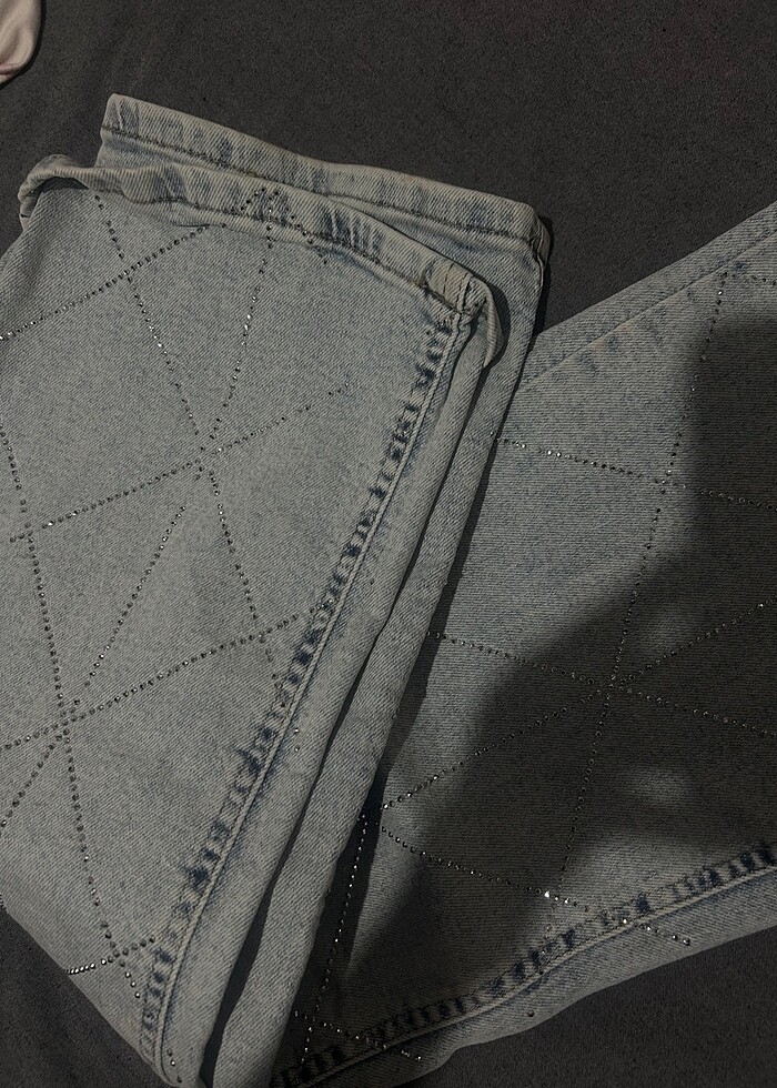 Taşlı mom jean - Görsel 4