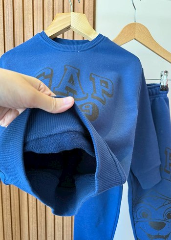 GAP Erkek Çocuk Mavi Sweatshirt ve Eşofman Takımı - Görsel 3