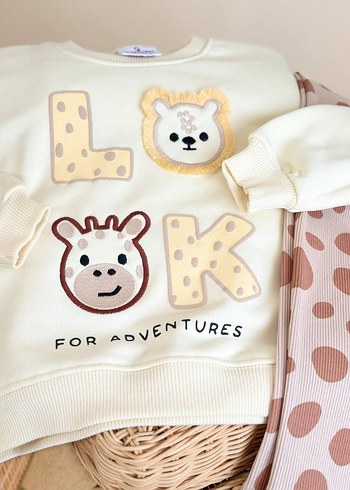 Bebek Erkek Leopar Desenli Uzun Kollu Takım - Görsel 3