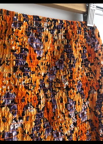 Çiçek Desenli Renkli Mini Etek - Görsel 2