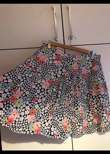 Çiçek Desenli Düğmeli Bohem Midi Etek - Görsel 4