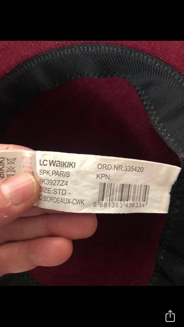 Bordo kız çocuk Şapka Kürk Detaylı - Görsel 3