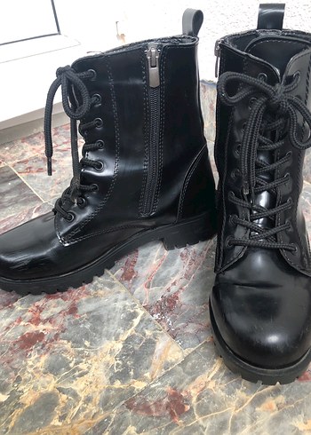 Siyah  Goth Kadın Botları - Görsel 2