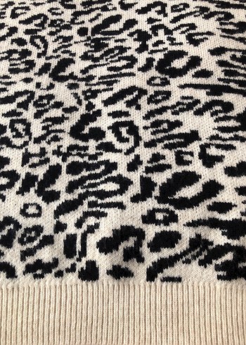 Bohem Zebra Desenli Triko Kazak - Görsel 8