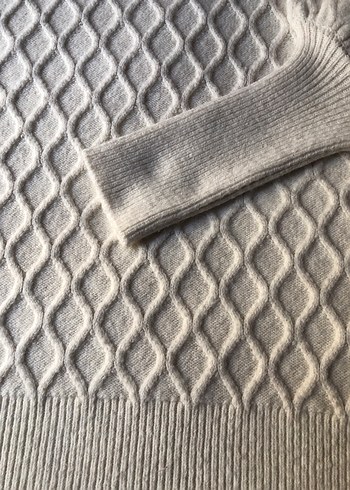 Beyaz Balıkçı Yaka Örgü Kadın Kazak - Görsel 7