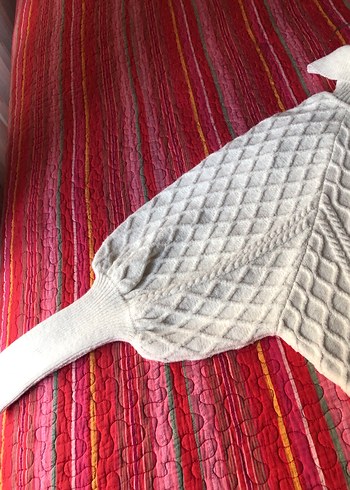 Beyaz Balıkçı Yaka Örgü Kadın Kazak - Görsel 9