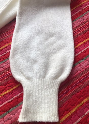 İnci Detaylı Beyaz Triko Kazak - Görsel 8