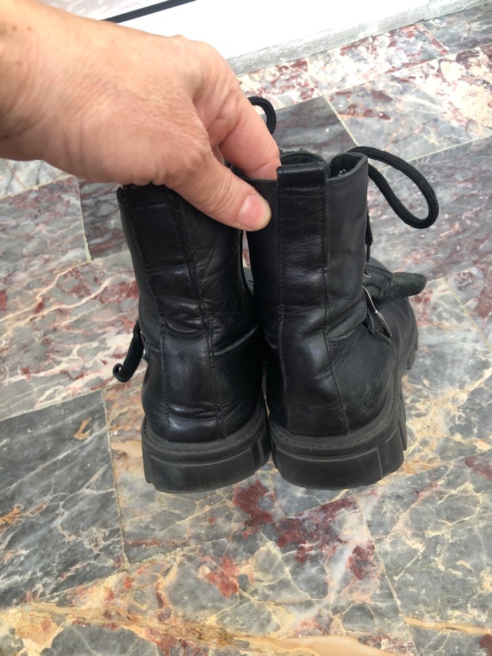 Siyah Deri Kadın Yüksek Topuklu Bot - Görsel 3