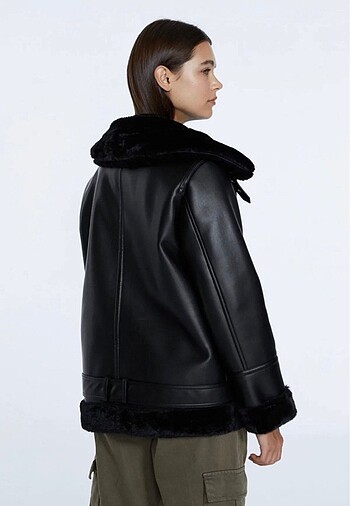 l Beden STRADIVARIUS ÇİFT TARAFLI BIKER MONT