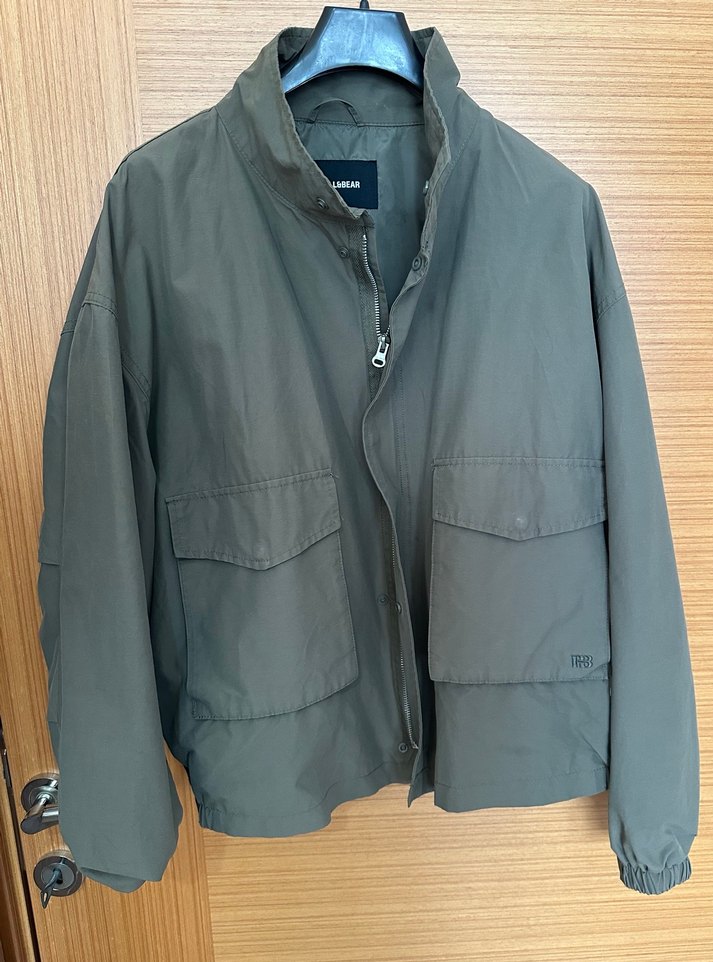 Pull and Bear Erkek Haki Rahat Kesim Ceket - Görsel 2