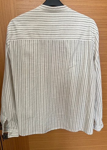 Pull and Bear Erkek Keten Gömlek - Görsel 2