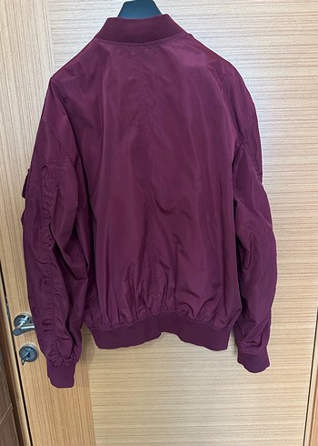 Bershka Erkek Bordo Fermuarlı Ceket - Görsel 3