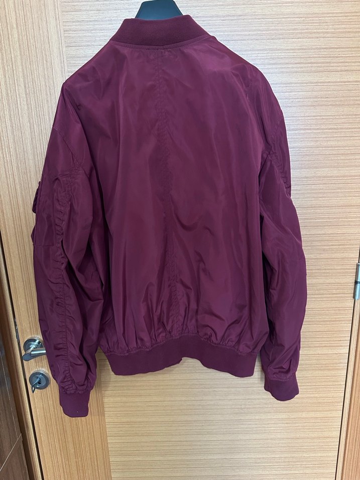 Bershka Erkek Bordo Fermuarlı Ceket - Görsel 3