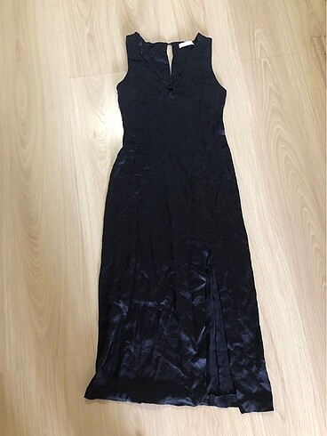 xs Beden lacivert Renk Mango premium saten elbise