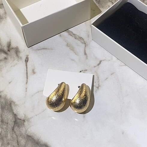 ALTIN GOLD RENK ÇELİK DAMLA KÜPE