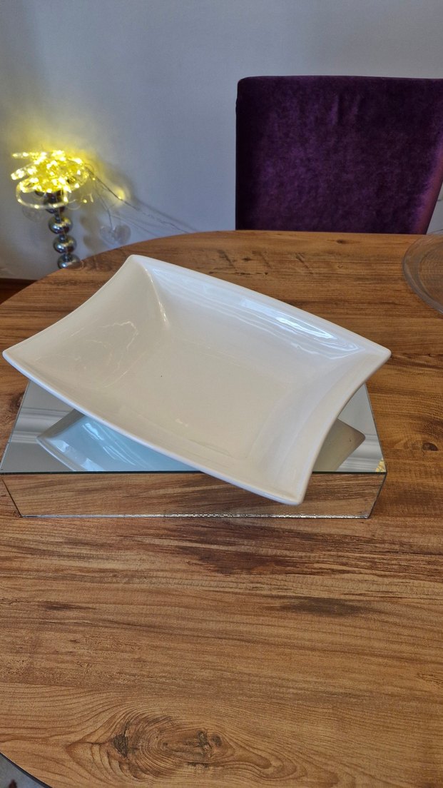 Beyaz Kare Tabak - Görsel 2