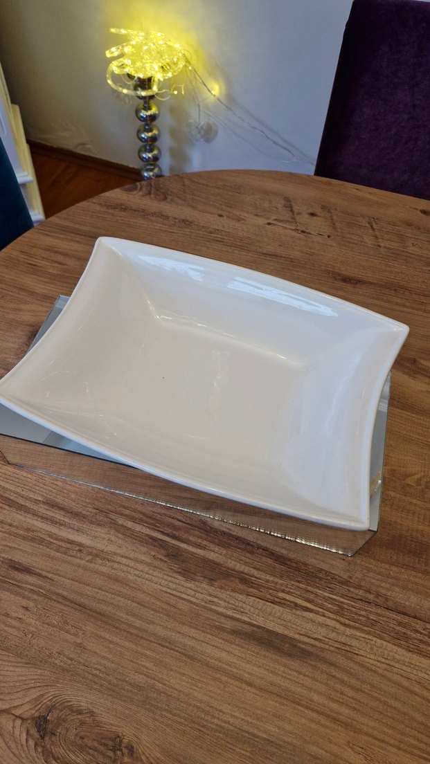 Beyaz Kare Tabak - Görsel 4