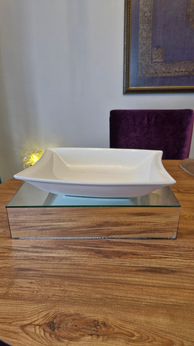 Beyaz Kare Tabak - Görsel 3