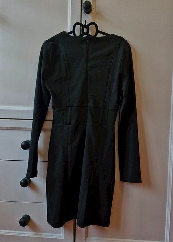 Siyah Uzun Kollu Gotik Elbise - Görsel 3