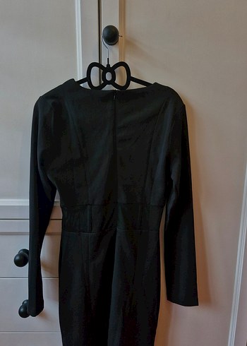 Siyah Uzun Kollu Gotik Elbise - Görsel 2