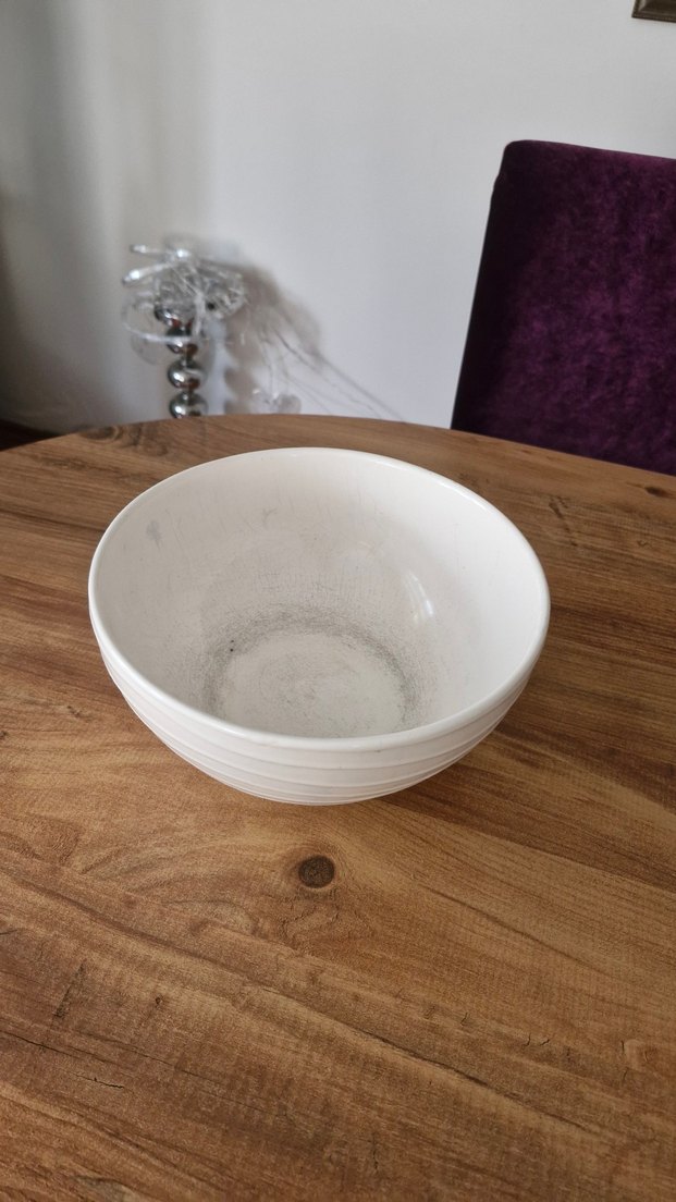 Beyaz Yuvarlak Seramik Kase - Görsel 3