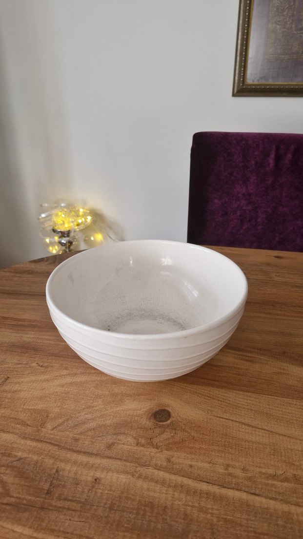 Beyaz Yuvarlak Seramik Kase - Görsel 2