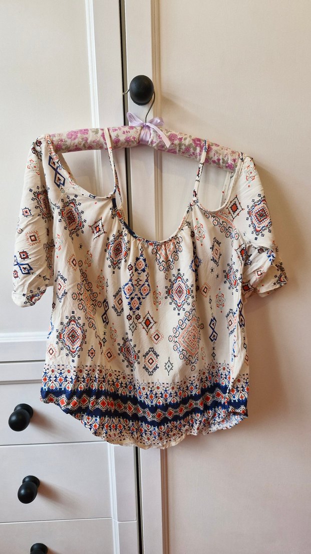 Bohem Çok Renkli Bluz - Görsel 2