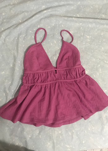 s Beden mor Renk Mor babydoll üst
