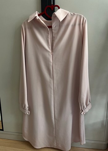 Tuğba&Venn Uzun Kollu Toz Pembe Midi Kadın Tunik
