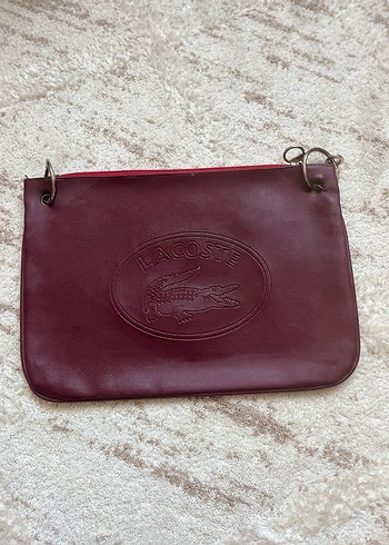 Lacoste Çift Taraflı Deri Kadın Çanta (Bordo Kırmızı) - Görsel 2