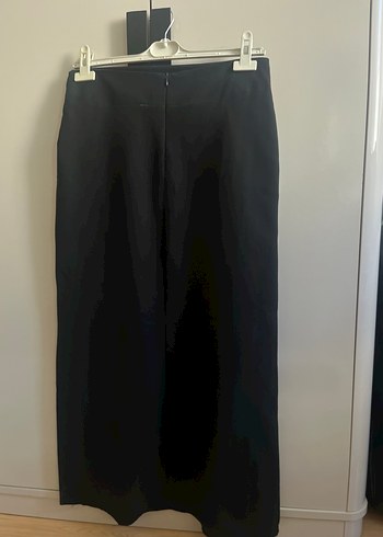 Düğmeli Siyah Uzun Kalem Etek - Görsel 2