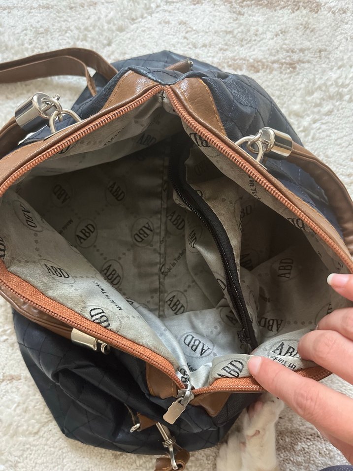 Lacivert Geniş Çanta - Görsel 2