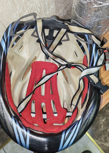 Desenli Mavi Kemerli bidiklet Kaskı - Görsel 3