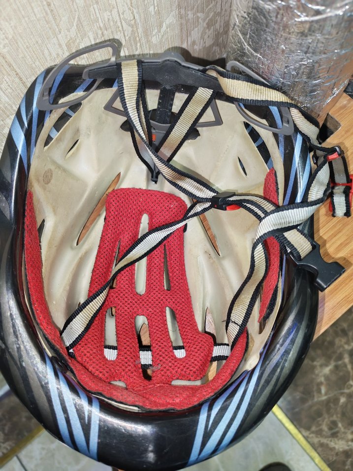 Desenli Mavi Kemerli bidiklet Kaskı - Görsel 3