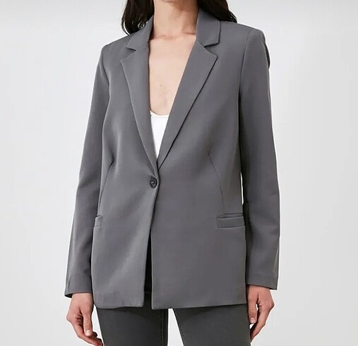40 Beden gri Renk Blazer ceket