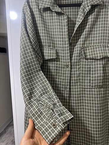 Diğer Kareli oversize gömlek