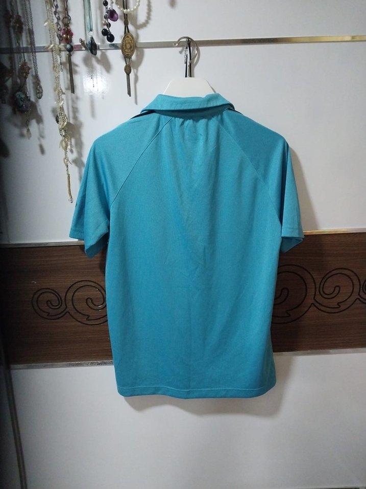 Erkek Mavi Kısa Kollu Polo Tişört - Görsel 5