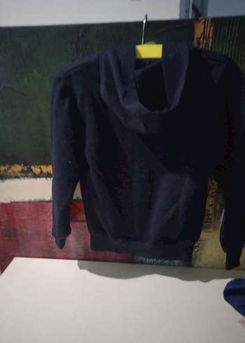 Erkek Çocuk Siyah Kapüşonlu Fermuarlı Sweatshirt - Görsel 4